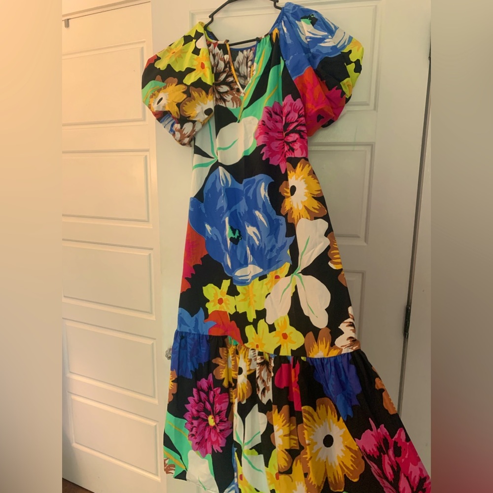 Christopher John Rogers x Target collab belted Dress. Ankle length. I’m 5’ 5”
